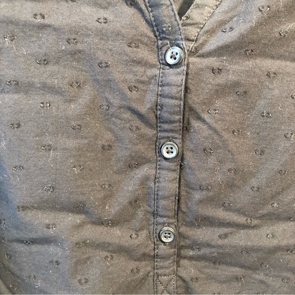 Croft and Barrow cotton Swiss dot and lace edge top with 3/4 sleeve XXL - Picture 3 of 10